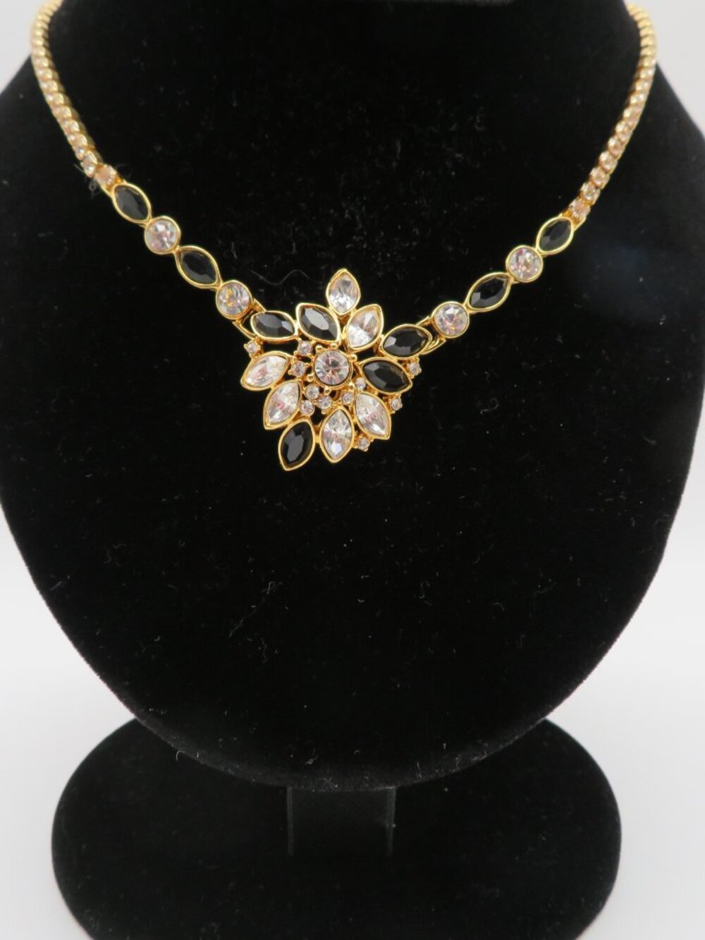 Vintage Monet Choker Black Crystal